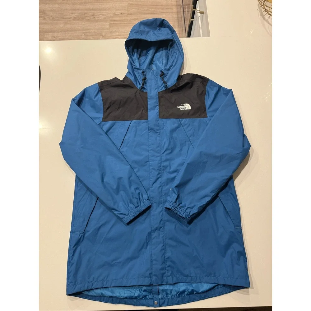 The North Face Antora DryVent Jacket Mens Large Blue Black Waterproof Hooded